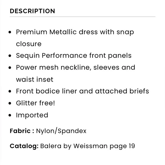 Weissman/ Balera Pink Dance Costume - Picture 4 of 4